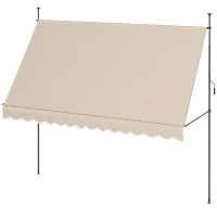 Tendalino autoportante manuale avvolgibile 3,5L x 1,2l x 2,1-3H m inclinazione regolabile metallo alluminio poliestere sabbia