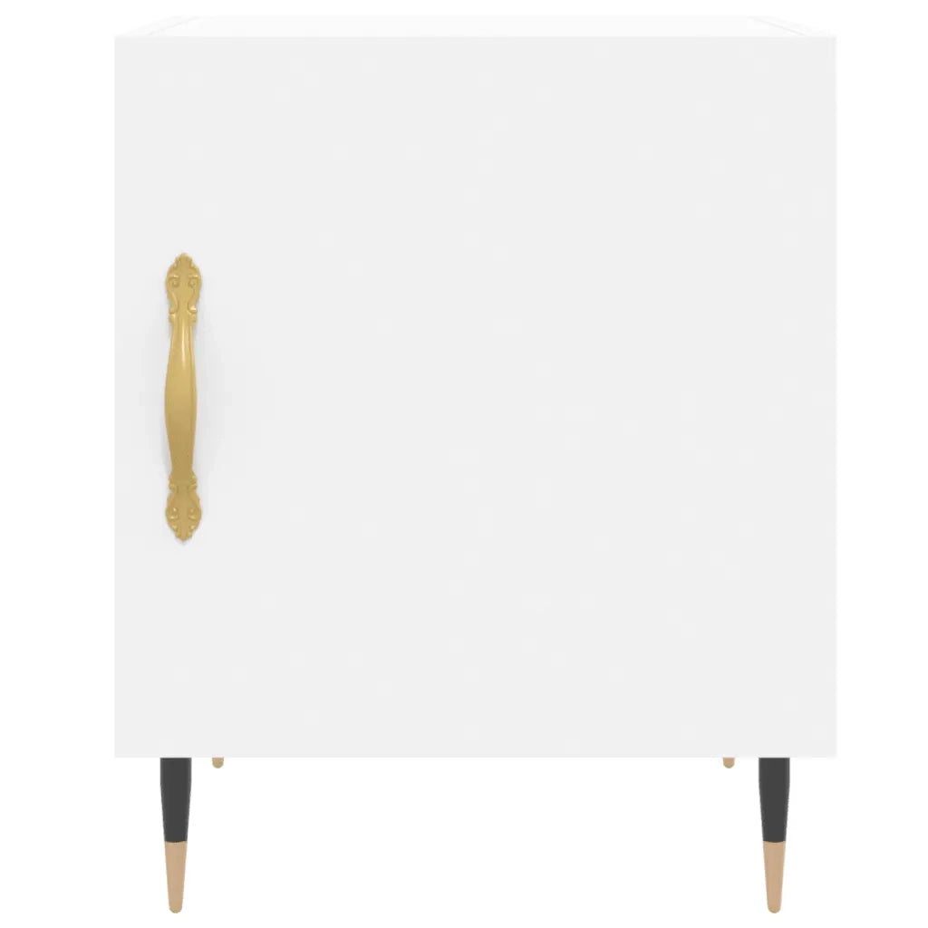 Comodini 2 pz Bianchi 40x40x50 cm in Legno Multistrato 827517