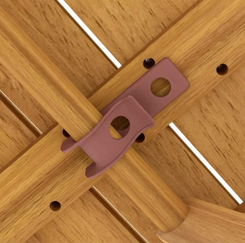 Set bistrot pieghevole da esterno con tavolo Ø 60 cm e 2 sedie in legno di acacia naturale