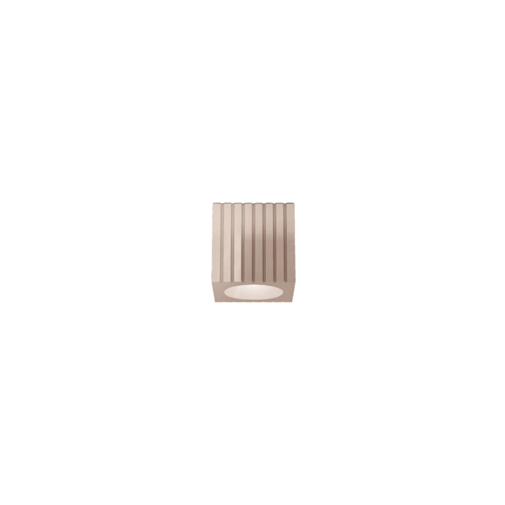 Plafoniera Vintage Metra Ceramica Grigio Sabbia 1 Luce E27