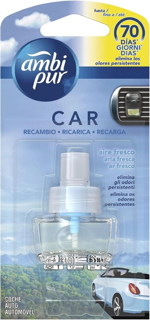 AMBIPUR PROFUMATORE PER AUTO RICARICA 7 ML FRAGRANZA ARIA FRESCA