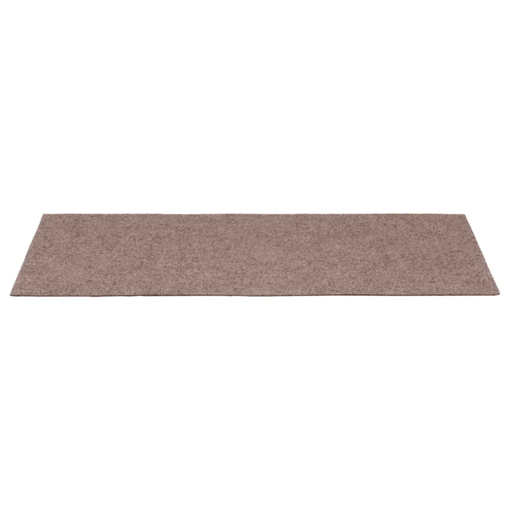 Tappetini per scale autoadesivi 15 pz 60x25 cm marrone chiaro rettangolari 326912