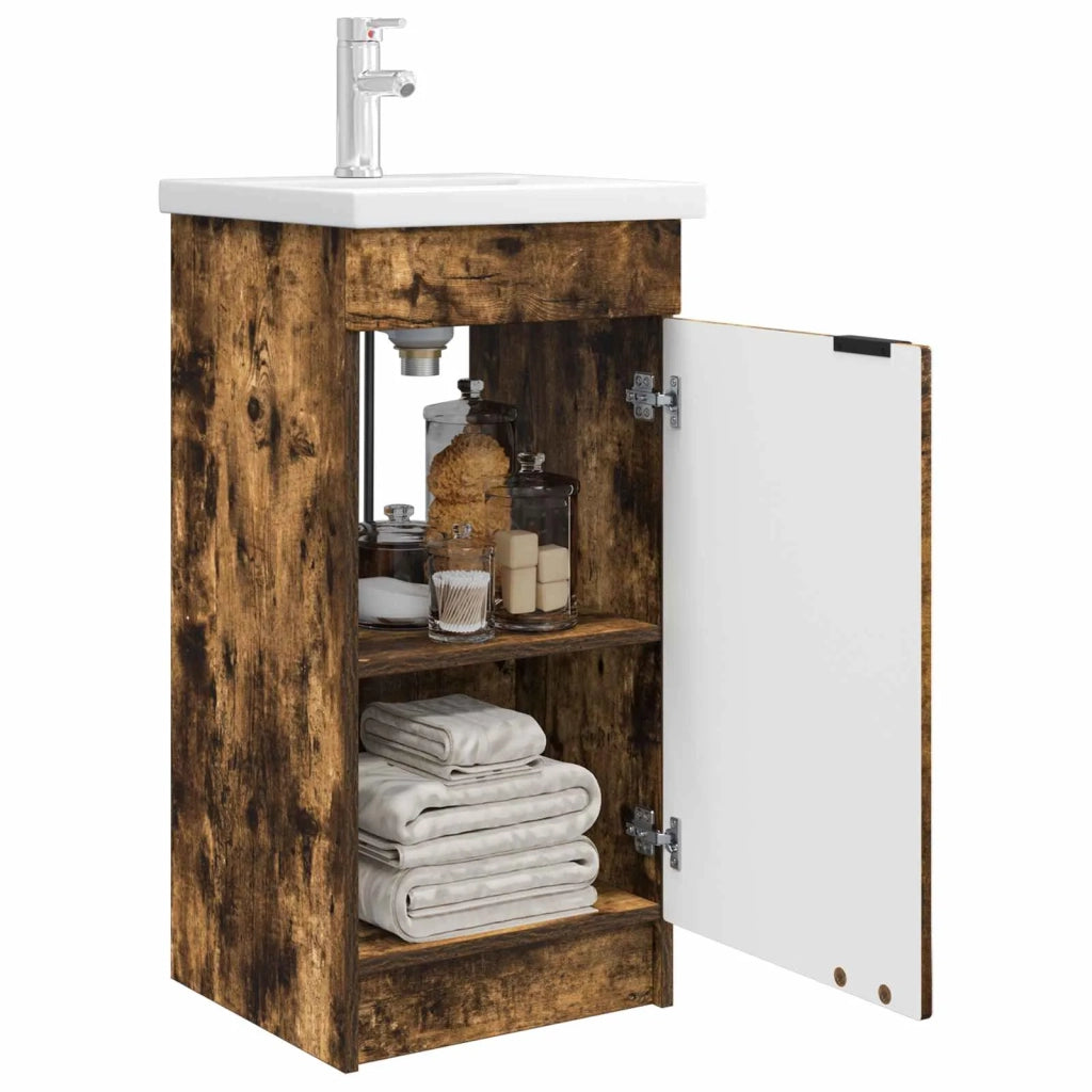 Mobile da bagno con lavabo Rovere Fumo 42 x 40 x 84,5 cm