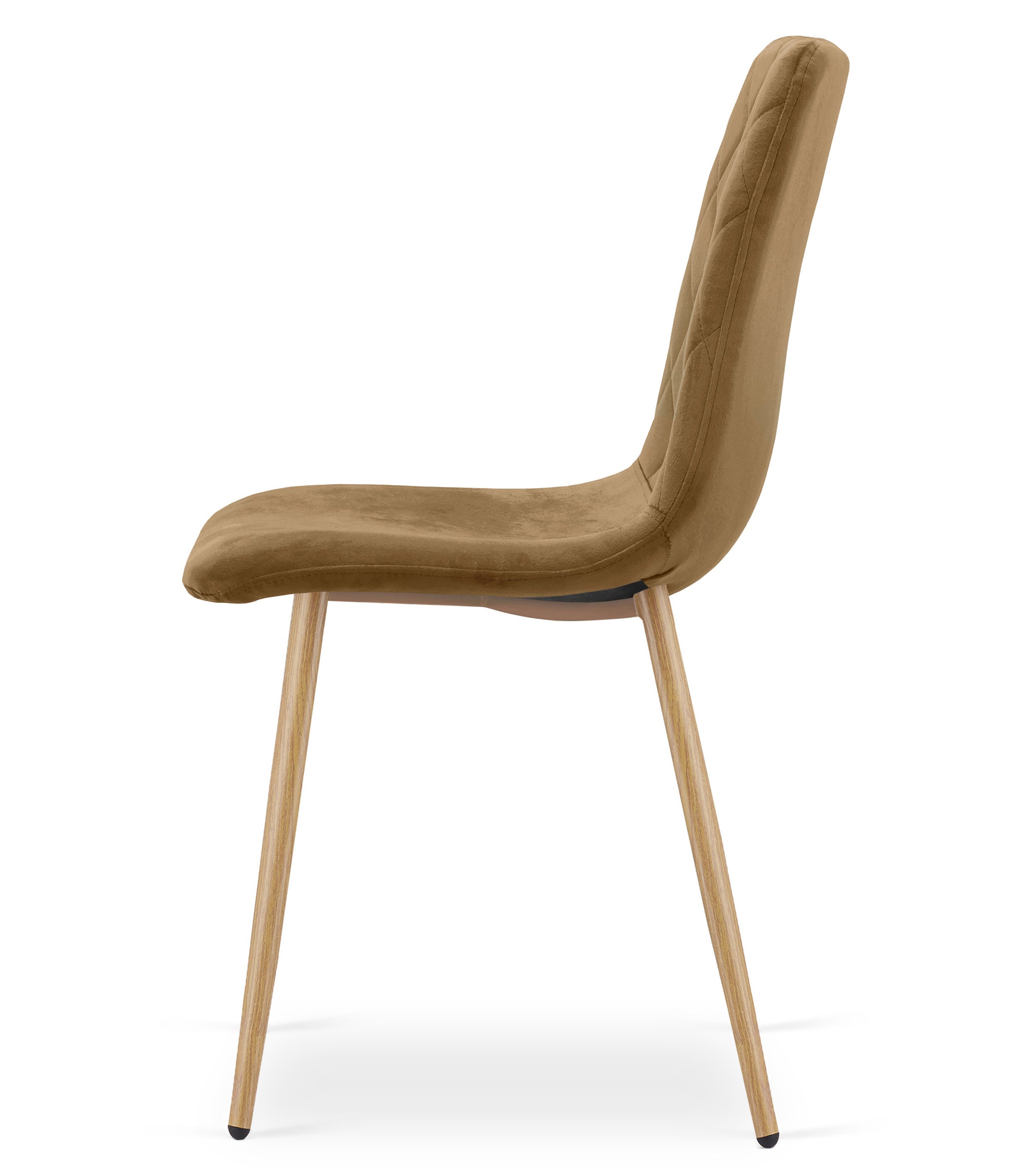 Sedia imbottita in velluto VALORA TURIN - Marrone x 1