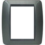 Living Int. - Placca 3+3 posti acciaio scuro - L4826AC