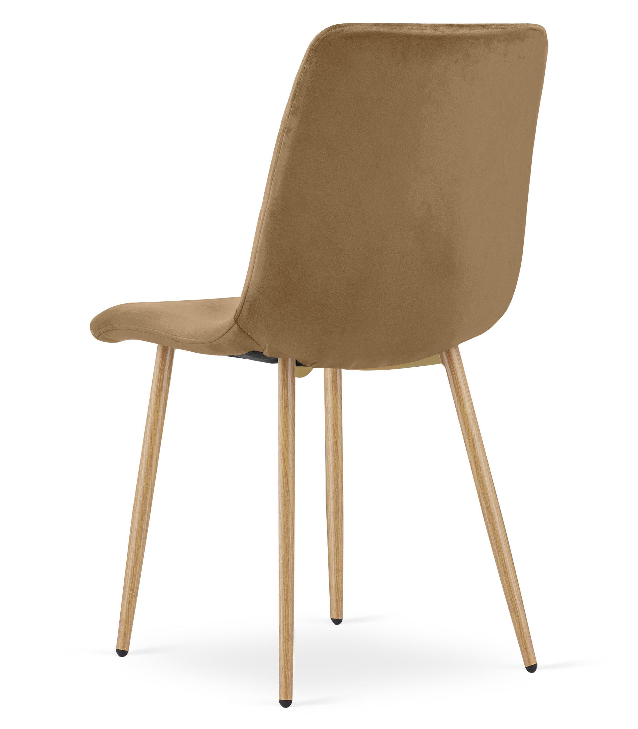 Sedia imbottita in velluto VALORA TURIN - Marrone x 1