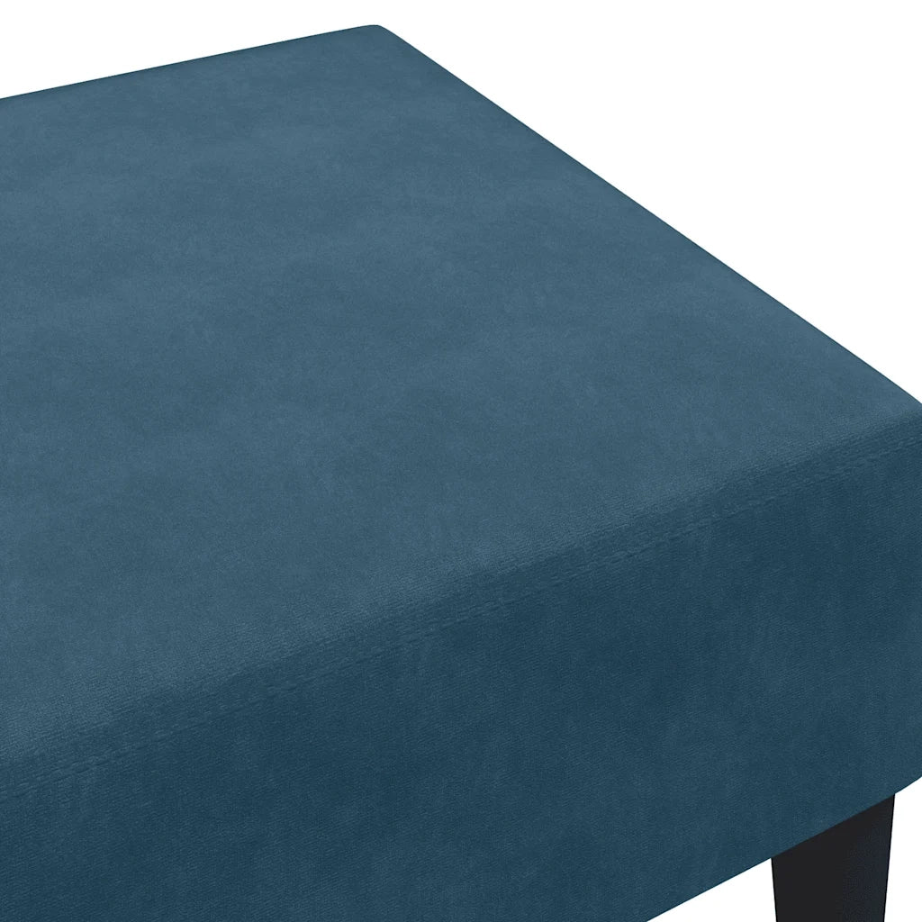 Poggiapiedi Blu 77x55x31 cm in Velluto