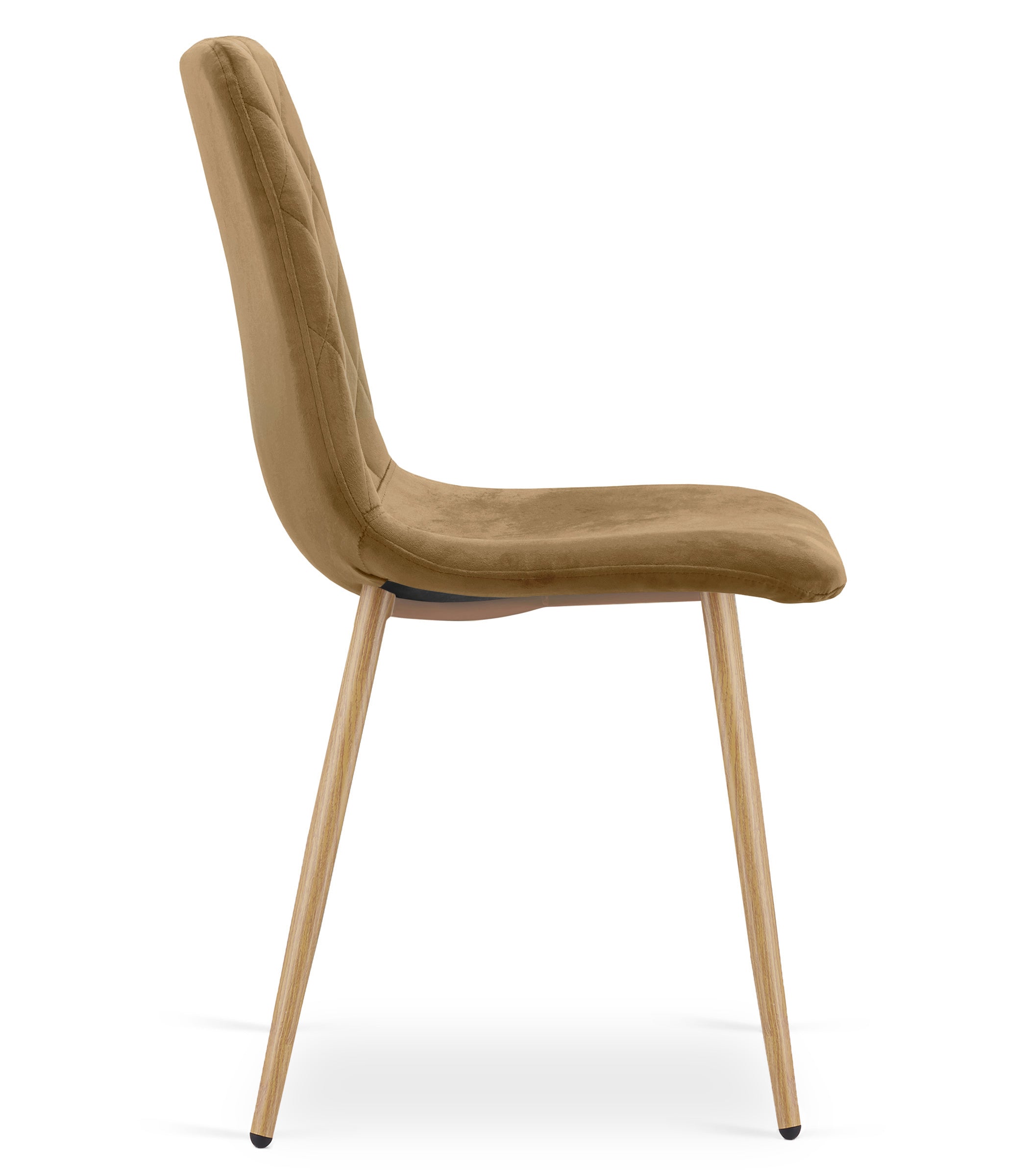 Sedia imbottita in velluto VALORA TURIN - Marrone x 1