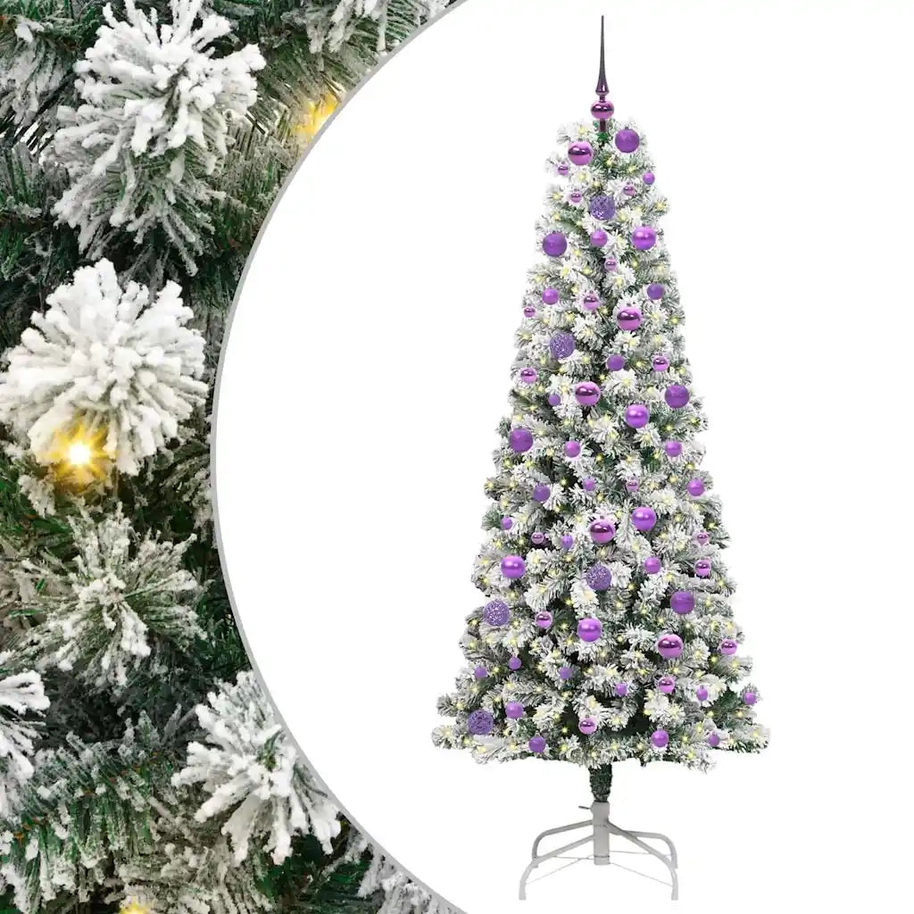 Albero di Natale | Decorazioni natalizie Artificiale con Rami Pieghevoli 180 cm