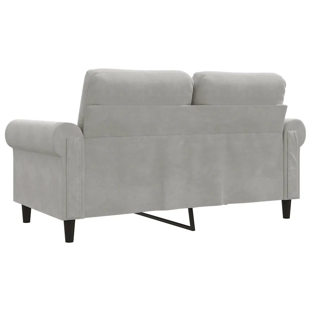 Divano a 2 Posti Grigio Chiaro 120 cm in Velluto 359519