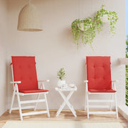 Cuscini per Sedie 2 pz Rossi 120x50x3 cm in Tessuto 43187