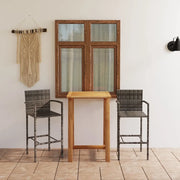 Set Bar da Giardino 3 pz Grigio 3067954