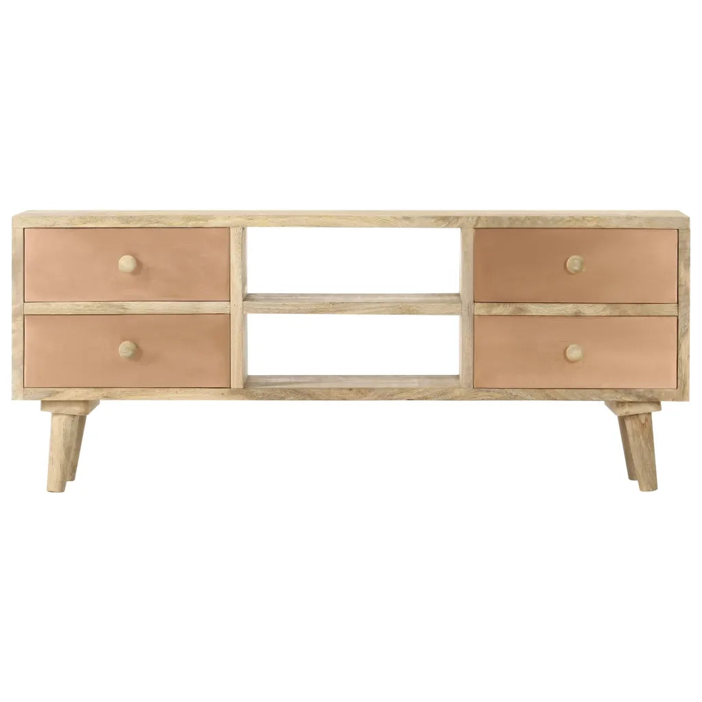 Mobile Porta TV-Mobile per TV-Credenza TV 110x30x45 cm in Legno Massello di Mango 813070