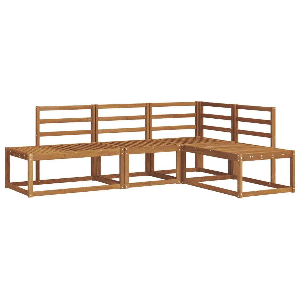 Set di divani da esterno 4 Pezzo Naturale