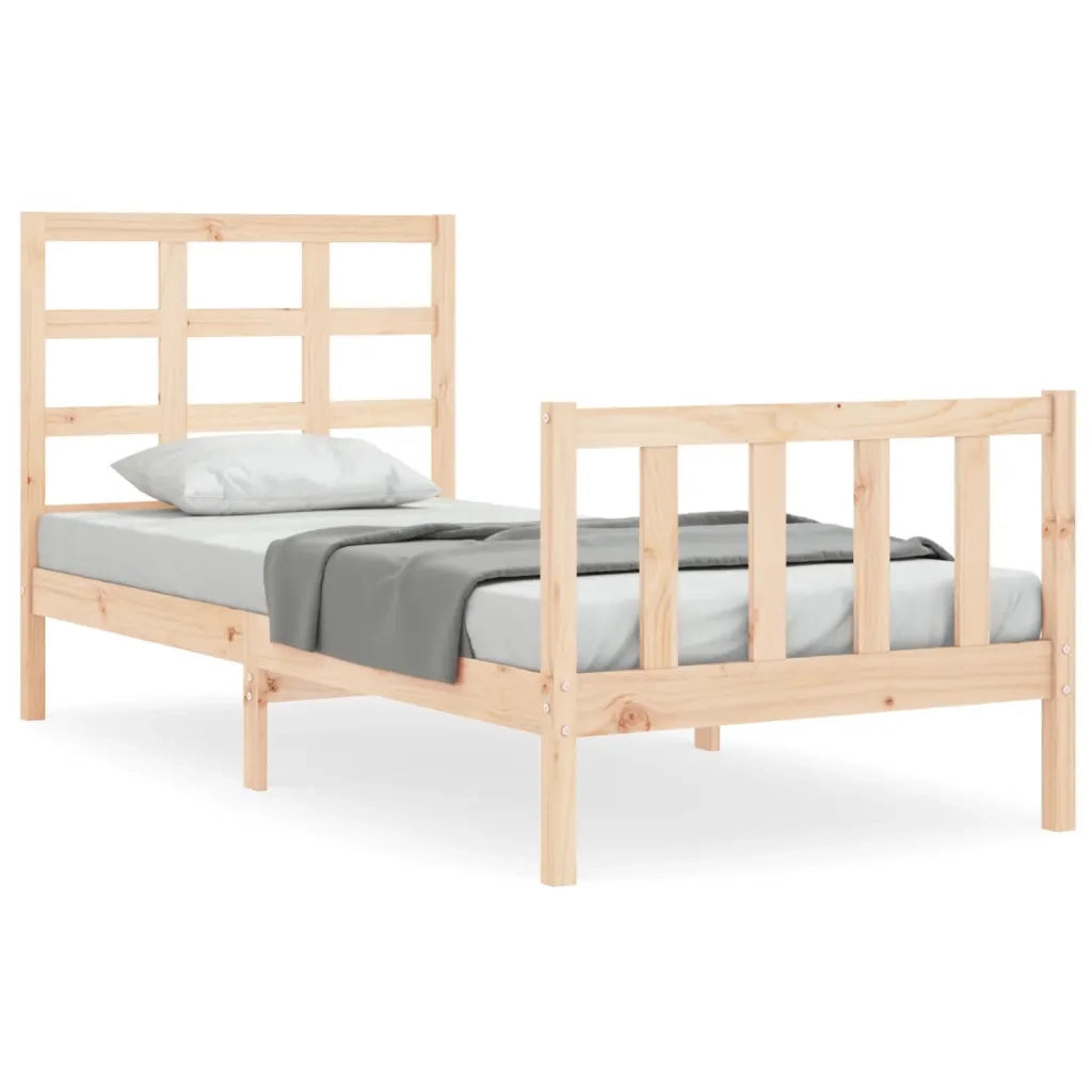 Letto senza Materasso-Struttura Letto 90x190 cm in Legno Massello di Pino 836758