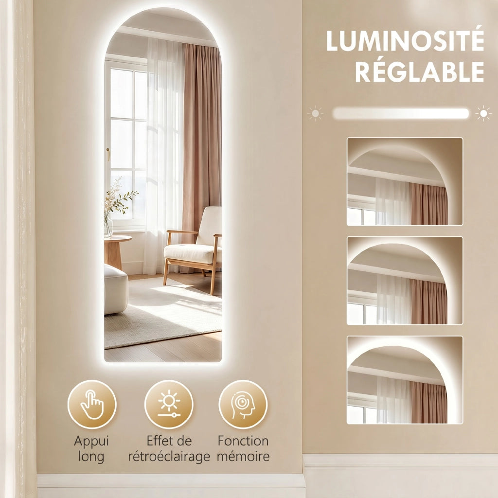 Specchio da parete con illuminazione LED ¨C Minimal ¨C 120x40 cm