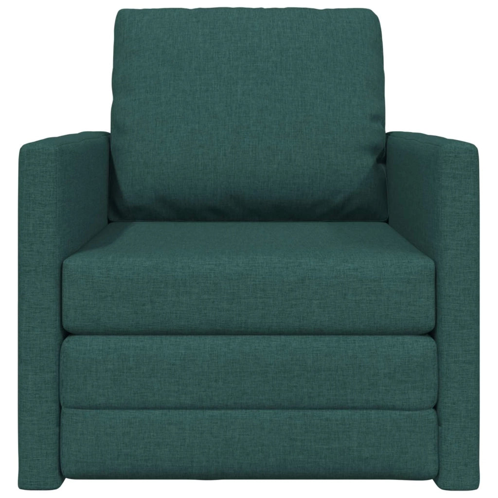 Divano letto | Sof¨¤ letto | Letto singolo Verde Scuro 74 x 77 x 81 cm Tessuto