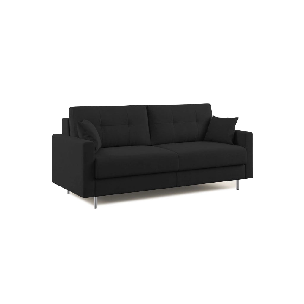 Megan Divano letto matrimoniale in microfibra smacchiabile T11 188 cm (mat. 140x197) nero