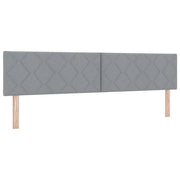Testiera | Testata Grigio chiaro 200 cm Tessuto
