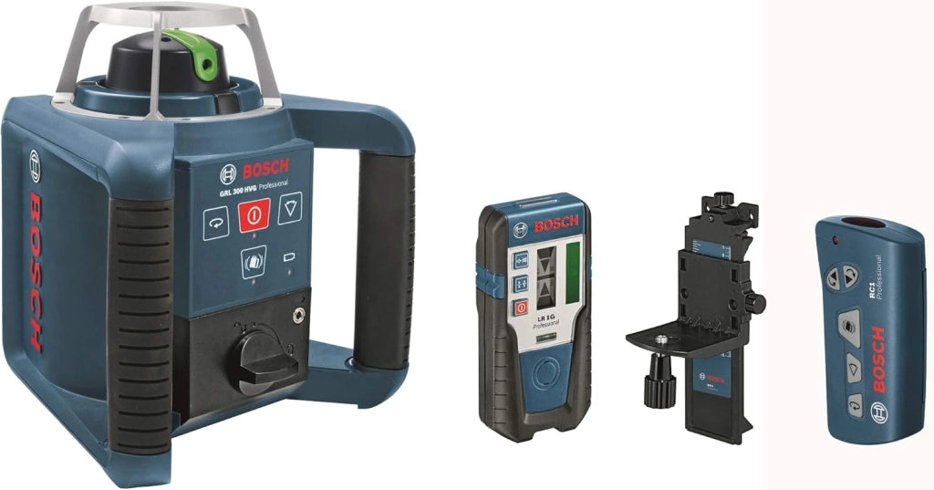 Bosch Professional Livella Laser Rotante GRL 300 HV (Laser Rosso, Ricevitore Laser LR 1, Raggio D'Azione: Fino A 300 m (Diametro), In Valigetta)