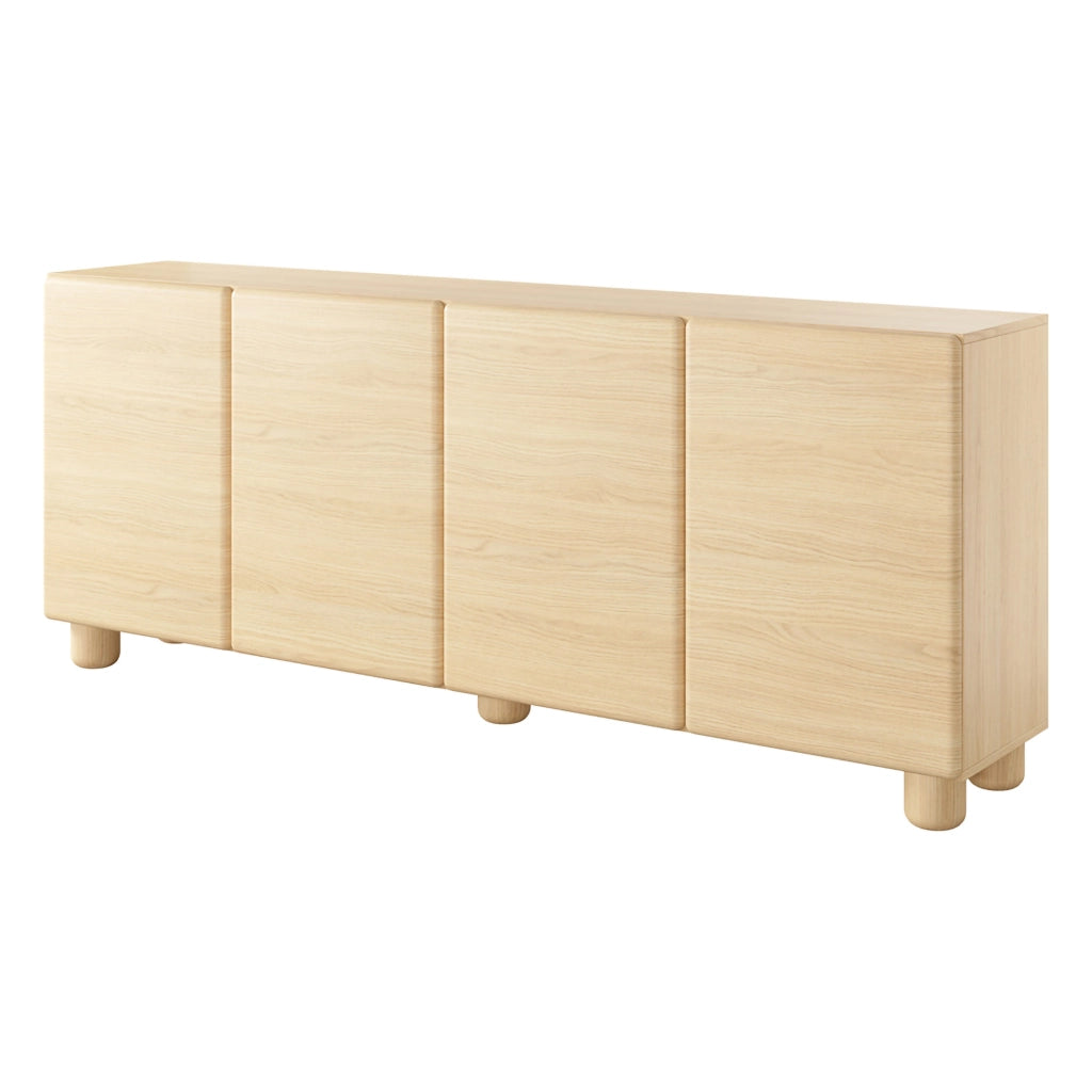 Madia Hamomole, Credenza 4 Ripiani, 200x38x80h cm Marrone Rovere