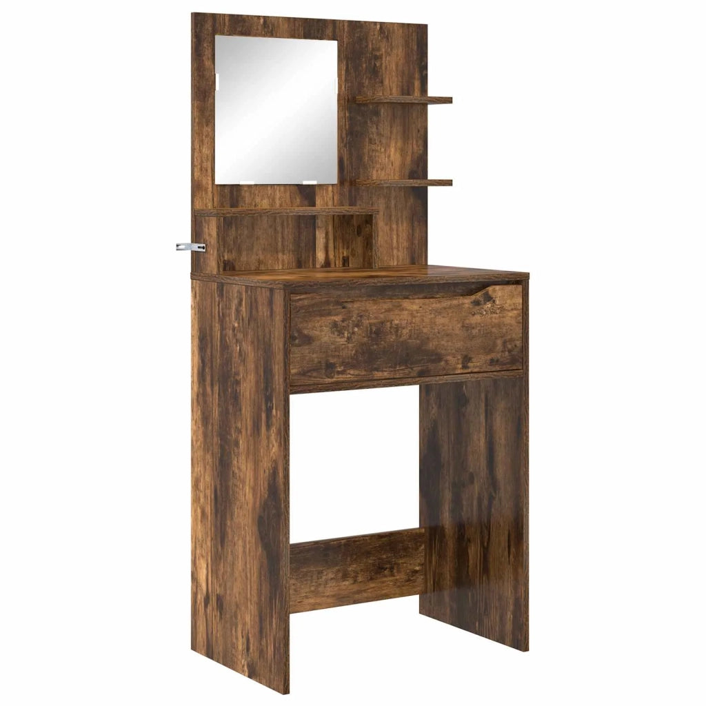 Tavoli da Trucco per Camera da Letto con cassetto Rovere fumé 889002