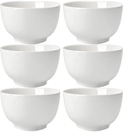 Set di piatti in ceramica classici - confezione da 6 - bianco - porcellana resistente