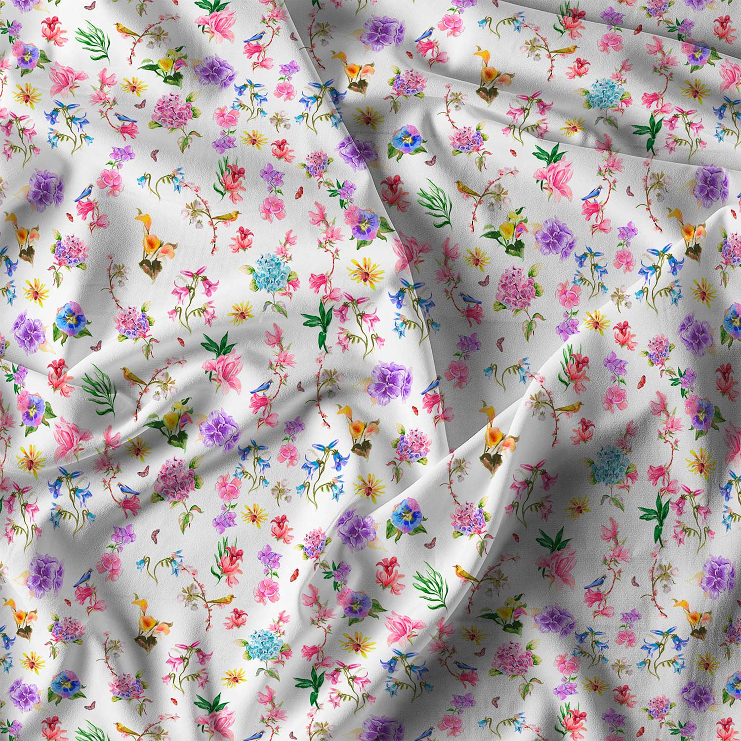 Copripiumino Matrimoniale con Federe Stampato in Puro Cotone Gaia