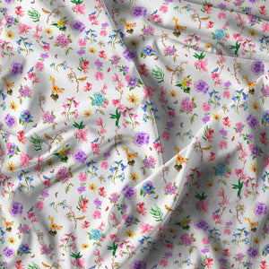 Copripiumino Matrimoniale con Federe Stampato in Puro Cotone Gaia