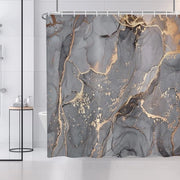 Douchegordijn grigio oro marmo - design moderno - 1 pezzo - 180 x 200 cm - poliestere