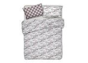 Copriletto Piquet Primavera Estate 100% Cotone Disegno Love Love Cuori - Singolo - Grigio