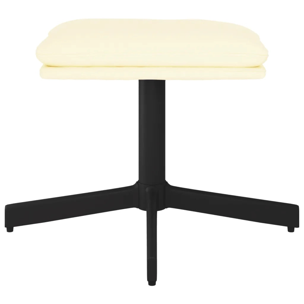 Poggiapiedi Crema 60x60x39 cm in Similpelle cod mxl 76700