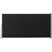 Paravento retrattile per esterni 3x1.6 m ¨C zephmum ¨C metallo e poliestere nero