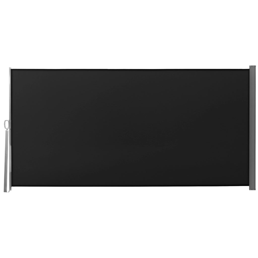 Paravento retrattile per esterni 3x1.6 m ¨C zephmum ¨C metallo e poliestere nero