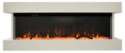 Camino Elettrico da Pavimento Effetto Fiamma 1500W Alaro Bianco