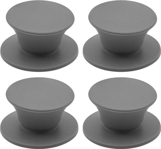 Manopola di copertura per pentola - Resistente al calore - Manopola universale di ricambio - Maniglia antiscivolo - Adatta per utensili da cucina - Materiale silicone - Forma di chiusura sicura - Copertura per pentola