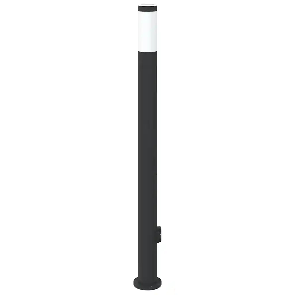 Lampada a paletto con presa elettrica 110 cm Acciaio Inox IP44 4006039