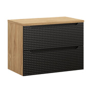 Set mobili bagno 80 cm con piano Luxor Black 80 x 1401 x 46 cm