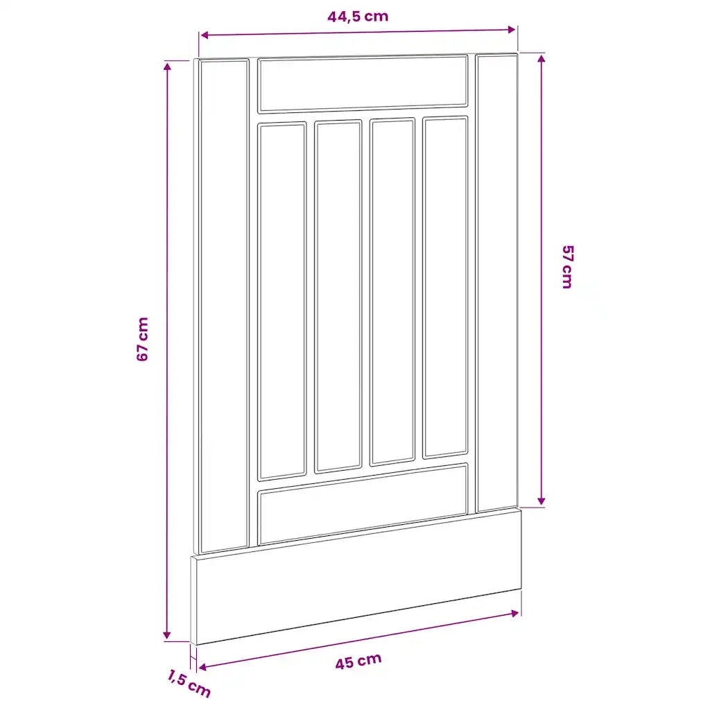 Pannello Lavastoviglie Lucca Grigio Cemento Legno Multistrato 853891
