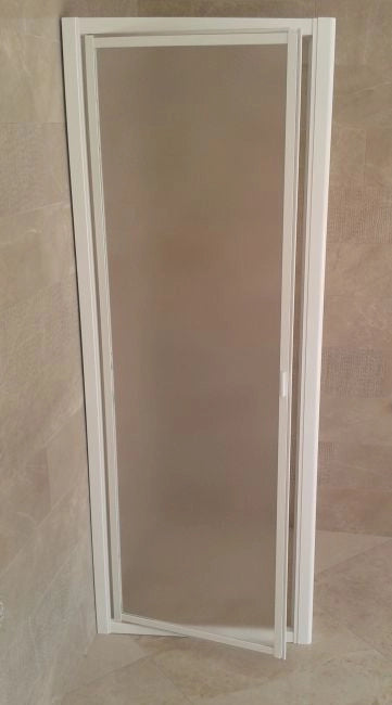 Box doccia acrilico - 2 lati, fisso piu' battente - Misura: 85 x 75 x h185 