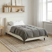 Duvet Estivo Trapuntato Grigio chiaro 140 x 200 cm Microfibra 42025918
