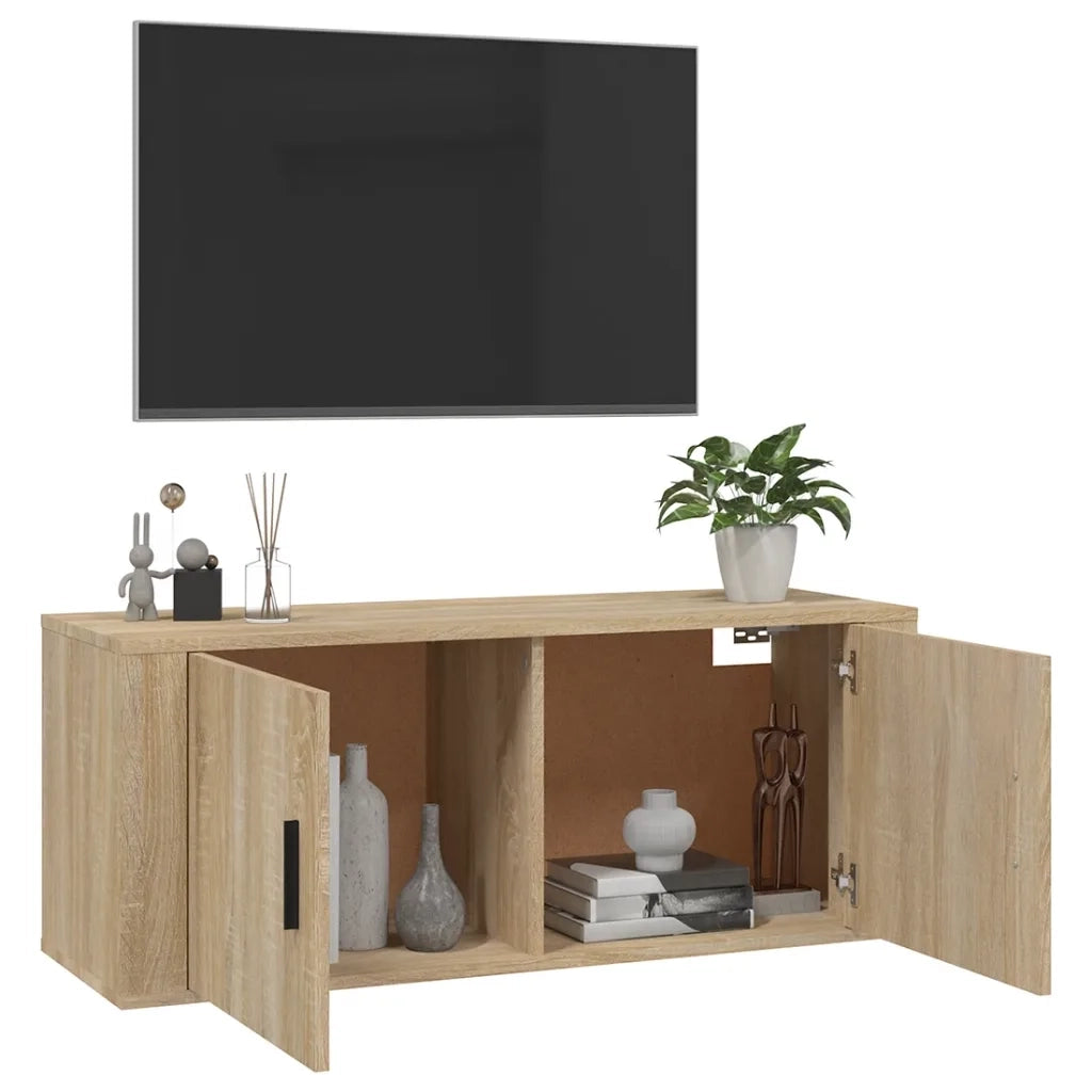 Mobile Porta TV a Parete rovere sonoma 100x34,5x40 cm 816635