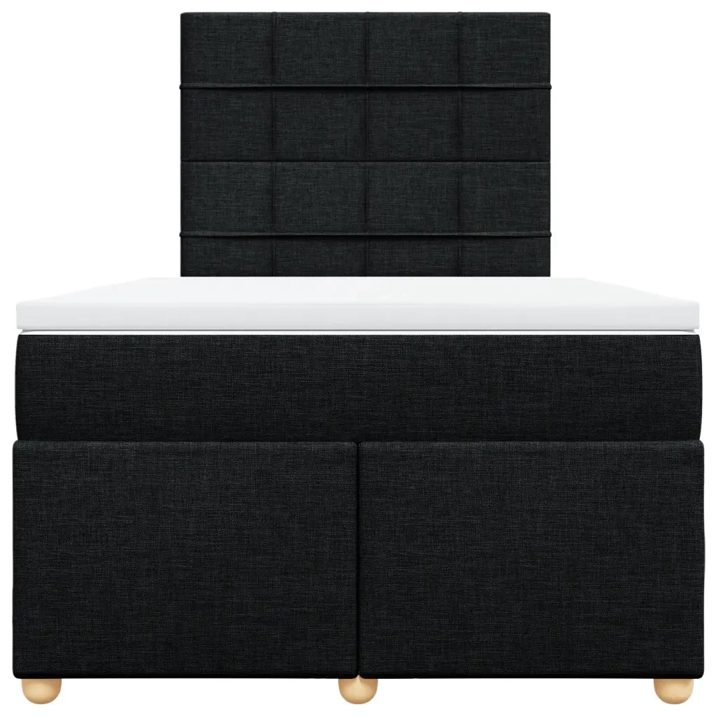 Giroletto a Molle con Materasso Nero 120x200 cm in Tessuto 3291249