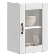 vidaXL Pensile da Cucina con Porta in Vetro Lucca Bianco