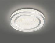 NORIAKI PLAFONIERA LED 40W 4750lm, 3000 - 5000K TONDA EFFETTO CIELO STELLATO CON BORDO CROMATO CON TELECOMANDO MULTIFUNZIONE CON ACCENSIONI SEPARATE D.60CM DIMMERABILE