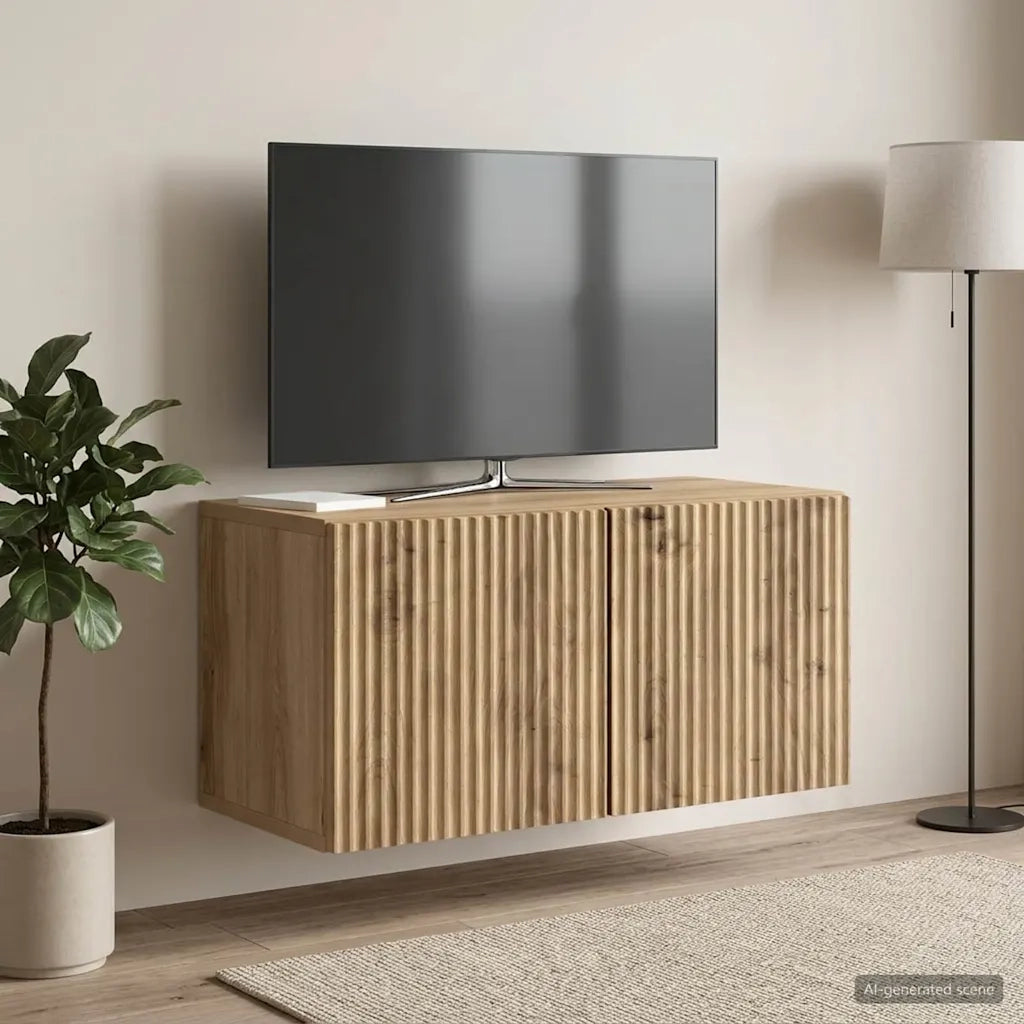 Mobile Porta TV da Muro Rovere Artigianale 59,5 x 31 x 30 cm 898544