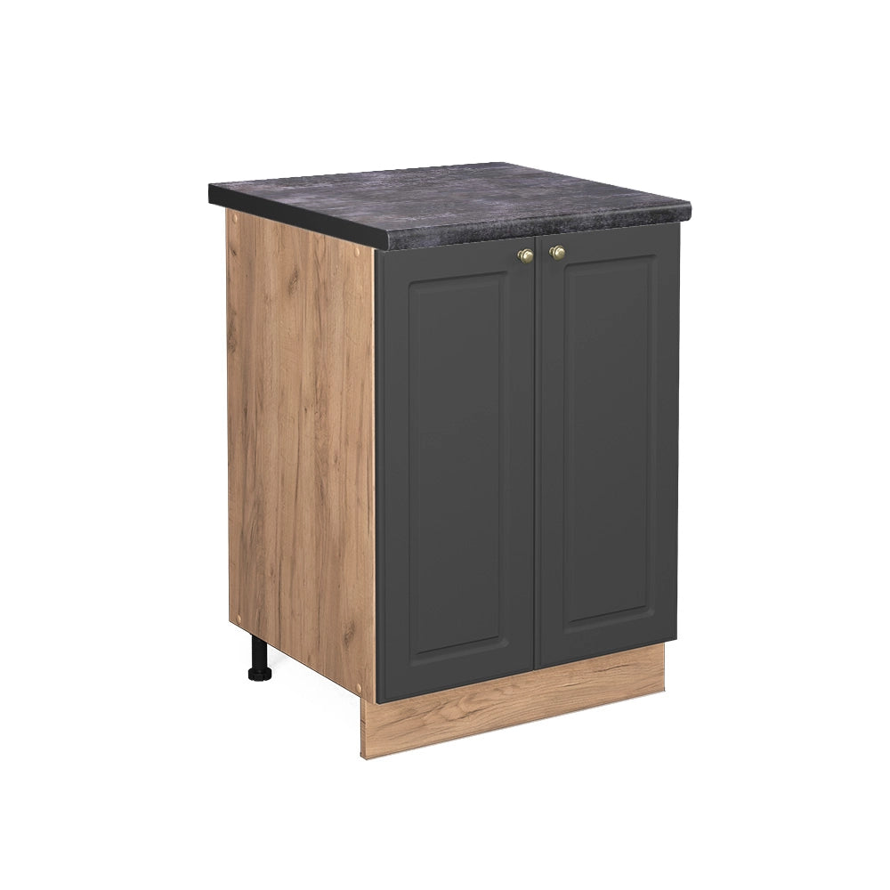 Mobiletto base cucina Fame-Line Antracite-oro/Rovere dorato 60 cm, PL Antracite Vicco