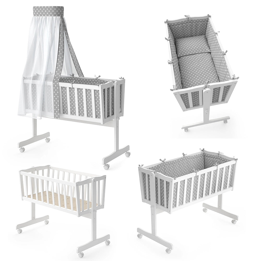 Vitalispa Lettino per bambini Bianco 40x90 con ruote