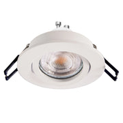 Faretto ad incasso LED 8W GU10 bianco tondo foro 70mm moderno orientabile luce soffitto ufficio corridoio BIANCO 4000K