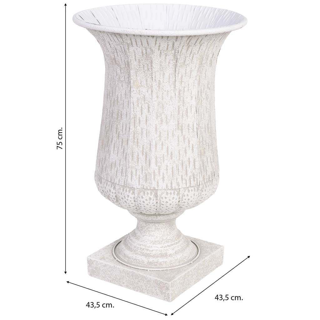 Vaso in metallo grigio 36,5x36,5x61h cm